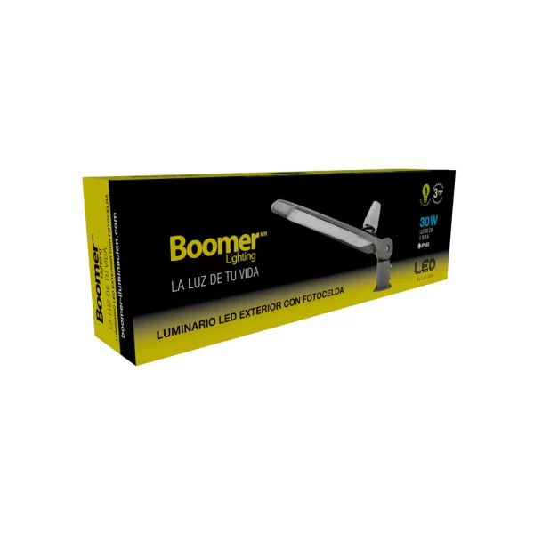 LUMINARIA LED EXTERIOR CON FOTOCELDA 30 W BLSL-2201-03055 BOOMER