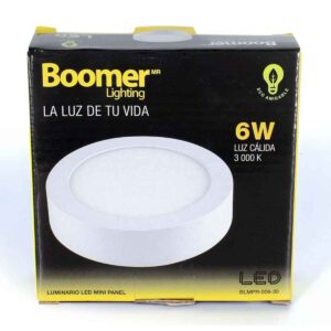 LUMINARIO SOBREPONER REDONDO 6 W BLMPR-006-30 BOOMER (LUZ CALIDA)